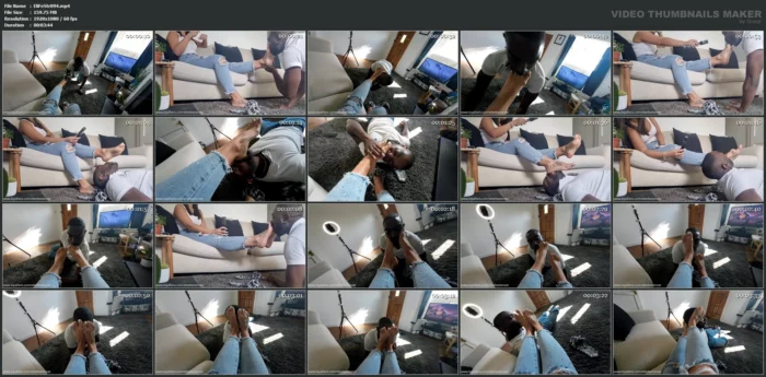 Miss Sinful Toes Instructs Footboy On How To Worship Her Feet; Just How She Likes It - ELITEFEETSTREET - MP4