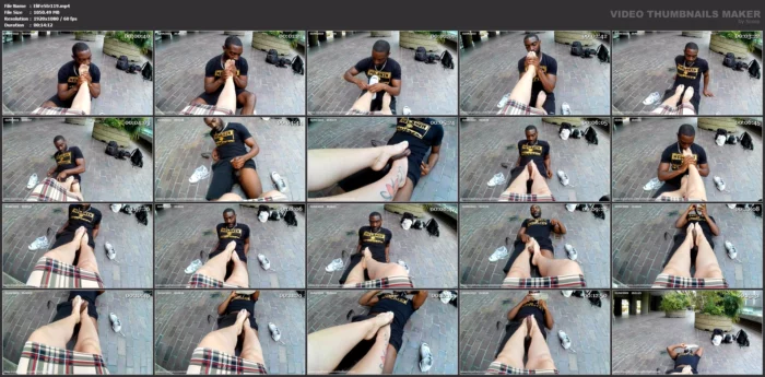 Public Footjob - Miss Fair Trade Feets, Oily Soles, Brings Mr Efs To Explosive Finish - ELITEFEETSTREET - MP4
