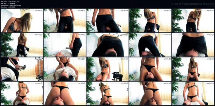 Bound Facesitting Under July's Butt - FACESITTINGGIRLS - MP4