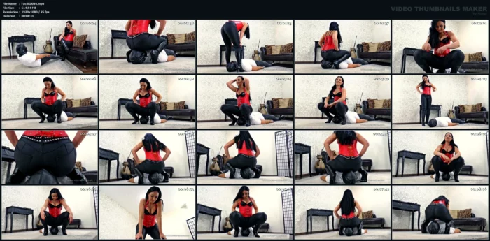 Breathless Leather Face Seat Cushion Of His Mistress - Lady Luciana - FACESITTINGGIRLS - MP4