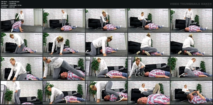 Facesitting Punishment With Sweaty Sports Leggings - Queen Hanna - FACESITTINGGIRLS - MP4