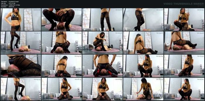 His Slave Skull Is The Throne For Her Divine Ass! - Goddess Vanny - FACESITTINGGIRLS - MP4