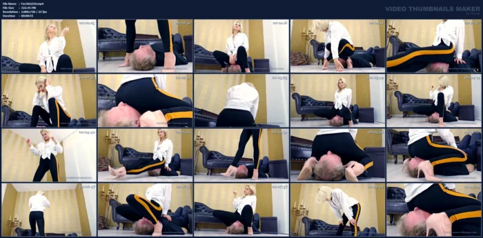 Lady Assya Blonde Uses His Face As A Seat - FACESITTINGGIRLS - MP4