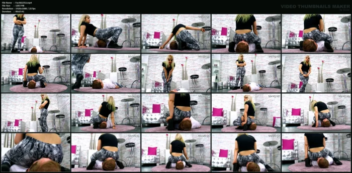 This Sexy Ass Is Covering His Face! - Bratty Jenny-Nina - FACESITTINGGIRLS - MP4