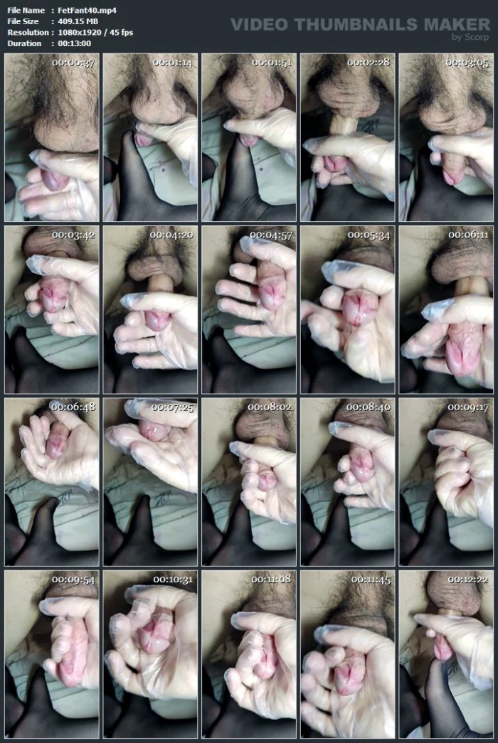 Penile Hardness Checkup With Gloves And Pantyhose - FETISH FANTAZY - MP4