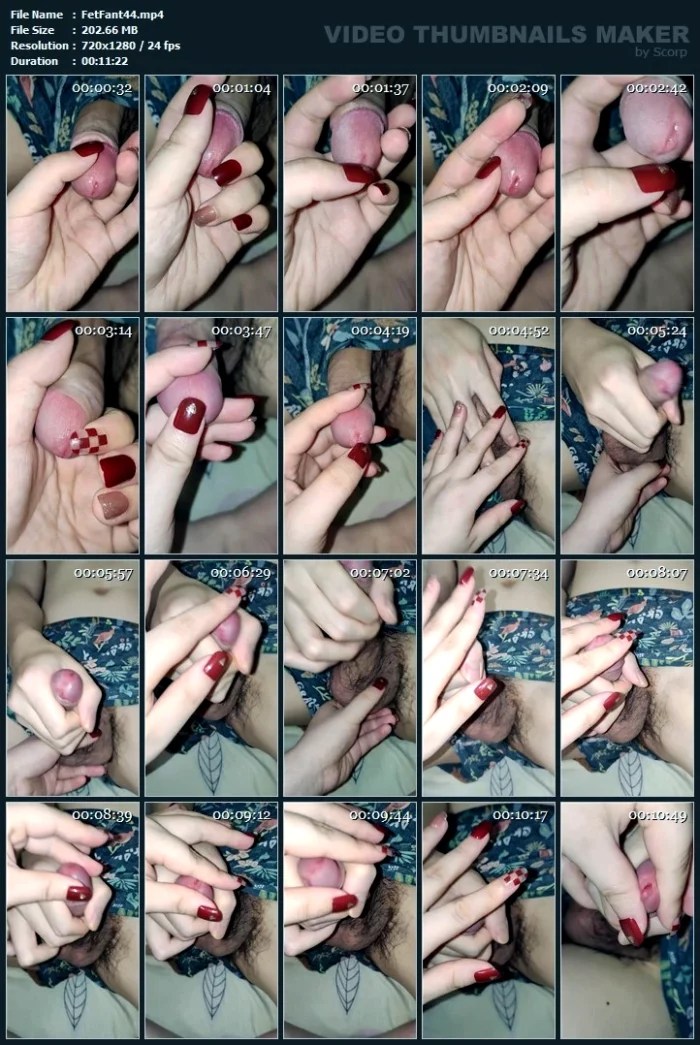 Sexy Red Nails Peehole Torture Edging Makes Cock Throb & Leak Precum - FETISH FANTAZY - MP4