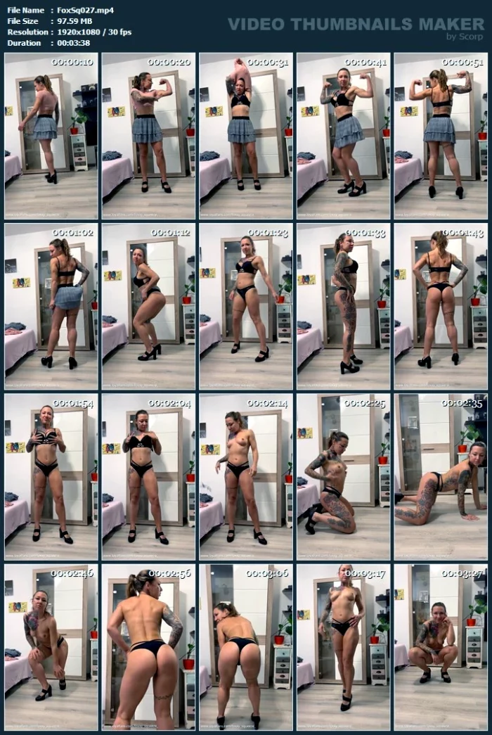 Foxxy Flexing + Stripping - FOXXY SQUEEZE - MP4
