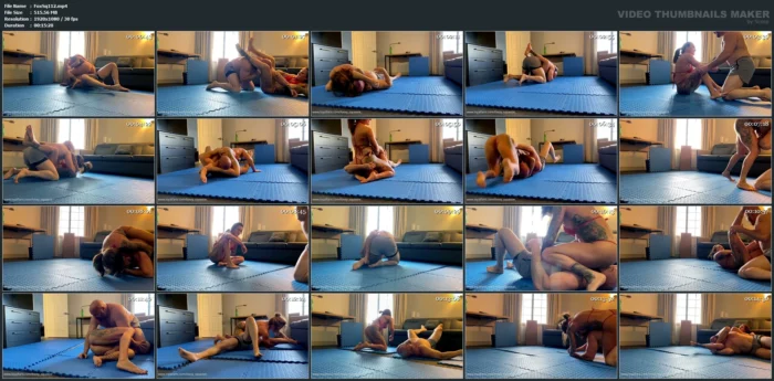 Tapered Physique Vs Scott Competitive Wrestling Match - FOXXY SQUEEZE - MP4