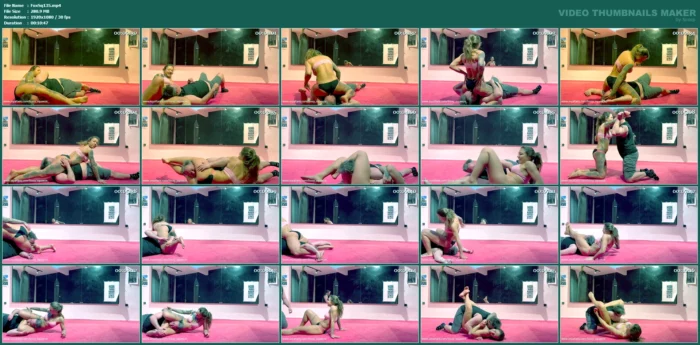 Wrestling And Dominating Bob (Pt. II With Another Knockout) - FOXXY SQUEEZE - MP4