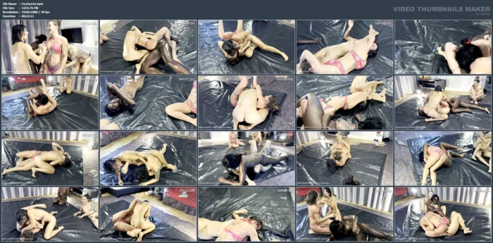 Xena And The Nudies Oilwrestling Match - FOXXY SQUEEZE - MP4