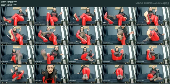 Are You Going To Be An Obedient Nylon Puppy For Me? - GODDESS AMBRA - MP4