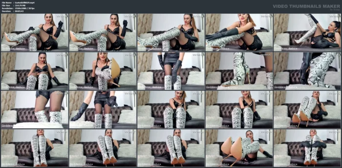 Caught You Starring At My Boots & Trying To Hide Away Tgat Bulge Is Pointless! - GODDESS AMBRA - MP4