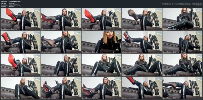 Down, On The Floor, Beneath Me Is Where You Belong Slave! - GODDESS AMBRA - MP4