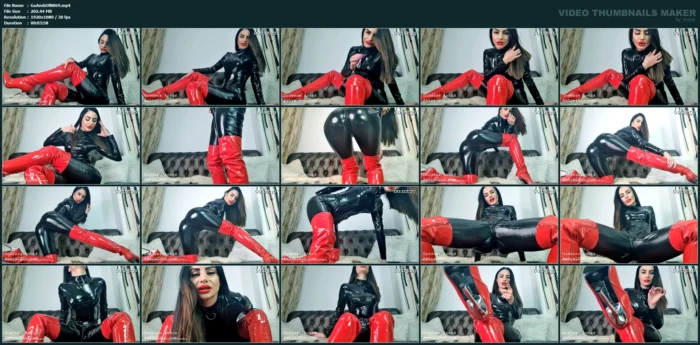 I Am Very Sure Of The Fact That You Would Love To Run Your Tongue Along My Shiny Pvc - GODDESS AMBRA - MP4