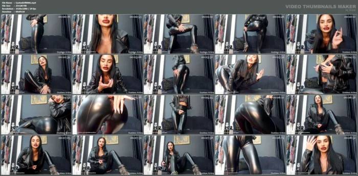 Instructions Dedicated To All Of My Leather Sluts! - GODDESS AMBRA - MP4