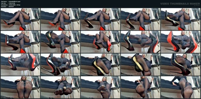 Never Allowed To Look Above My Ankles - GODDESS AMBRA - MP4