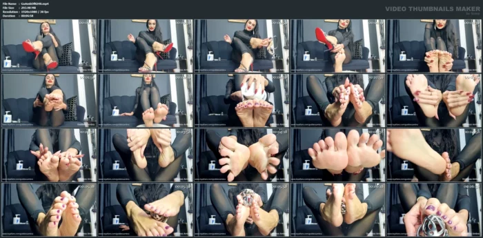 Worship My Bare Feet & See Me Rub Moisturizer On Them! - GODDESS AMBRA - MP4