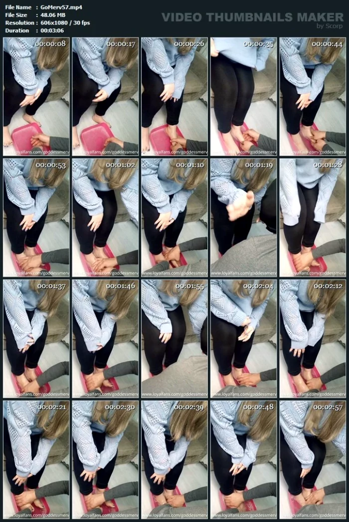 Slapped Hard While He Washing My Beautiful Feet - GODDESS MERVE - MP4