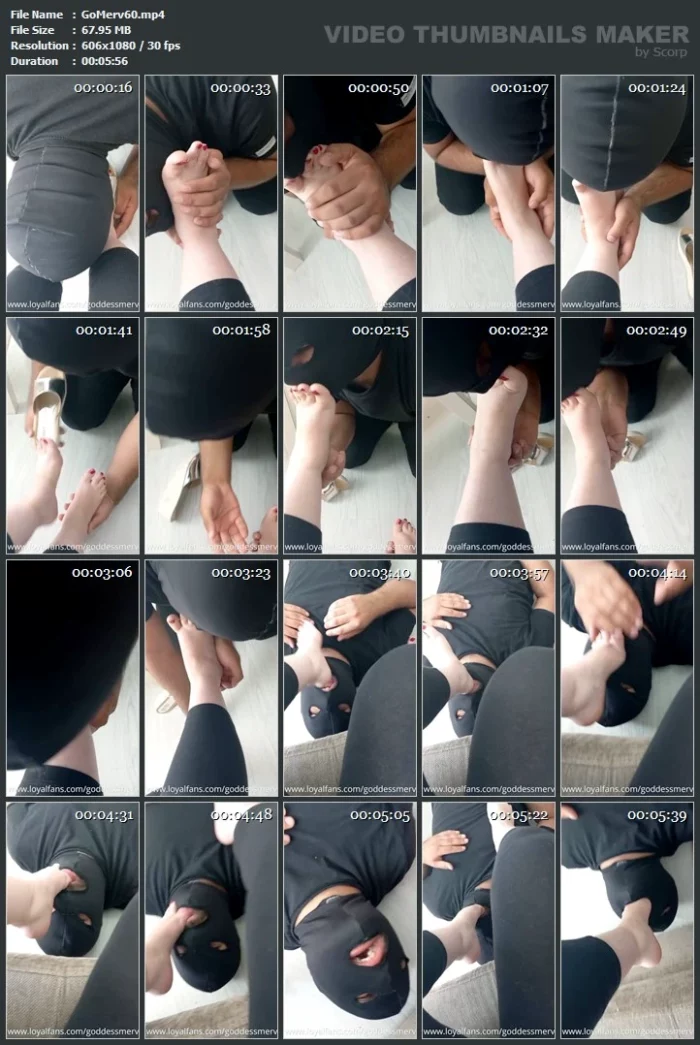 Sniffing And Cleaning My Wet Sweaty Feet - GODDESS MERVE - MP4