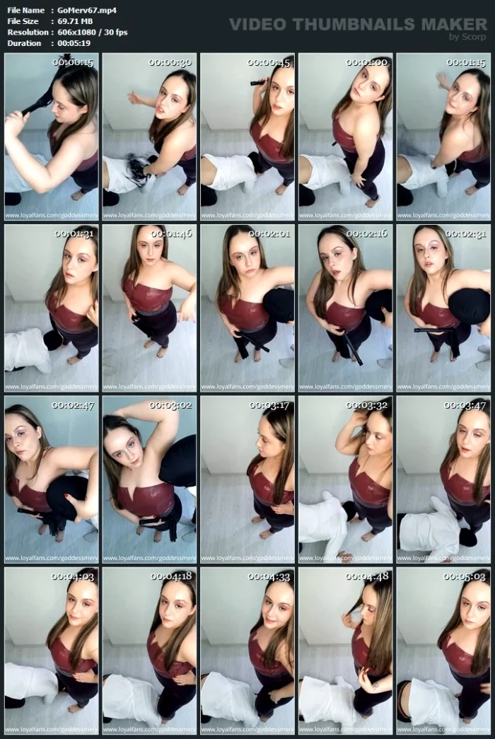 Whipping Hard And Worship My Bare Feet - GODDESS MERVE - MP4
