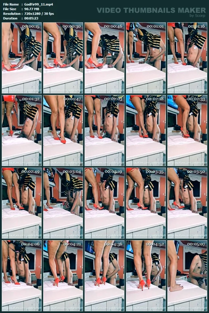 CBT With Red Heels With My Video Slave Njfinestsub! - GODDESS FIRE - MP4