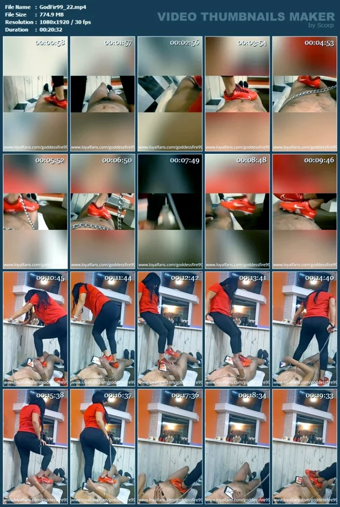 Red Nike Metal Cleats Trampling Part 3 - GODDESS FIRE - MP4