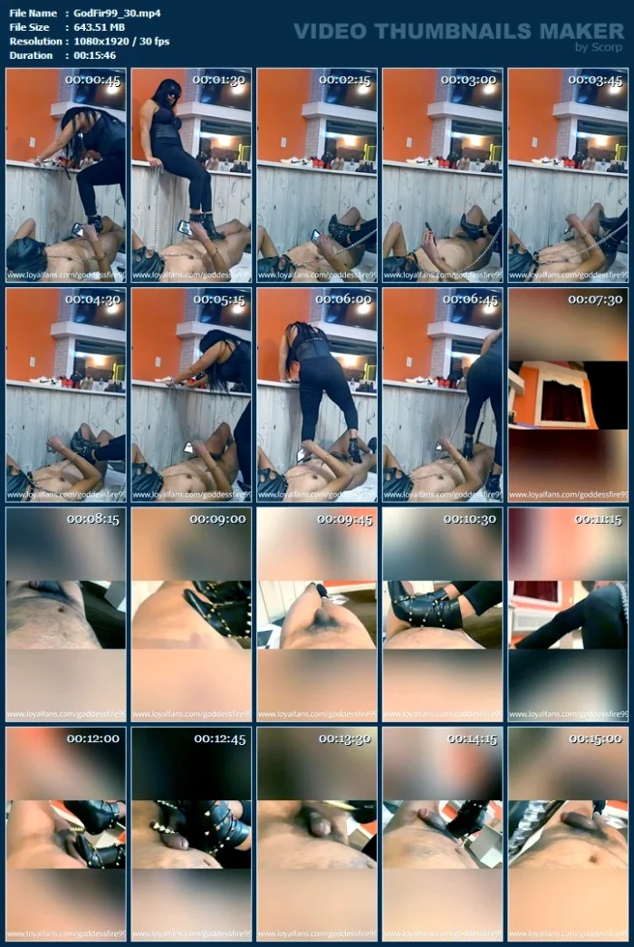 Spiked Ankle Boots Trampling - GODDESS FIRE - MP4