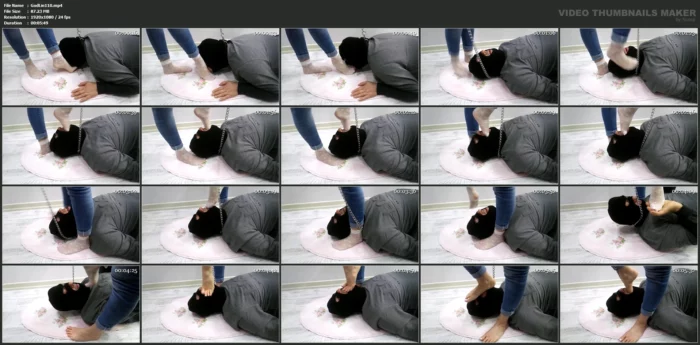 Foot Gagging And Socks Gagging - GODDESS LINA - MP4