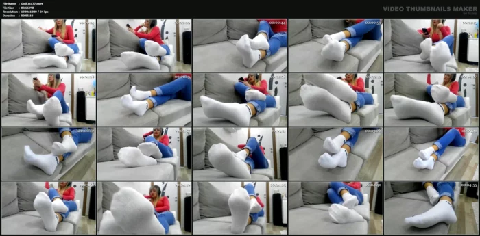 White Socks Fetish - GODDESS LINA - MP4