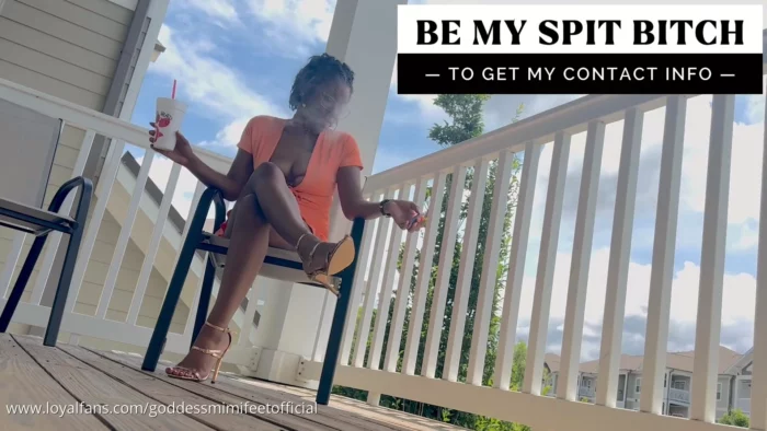 Be My Spit Bitch To Get My Contact Information - GODDESS MIMI FEET - MP4