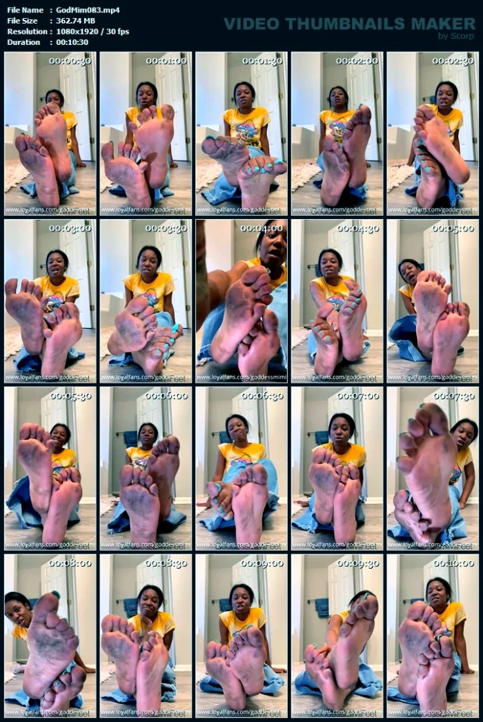 Dirty Feet Humiliation Video - GODDESS MIMI FEET - MP4