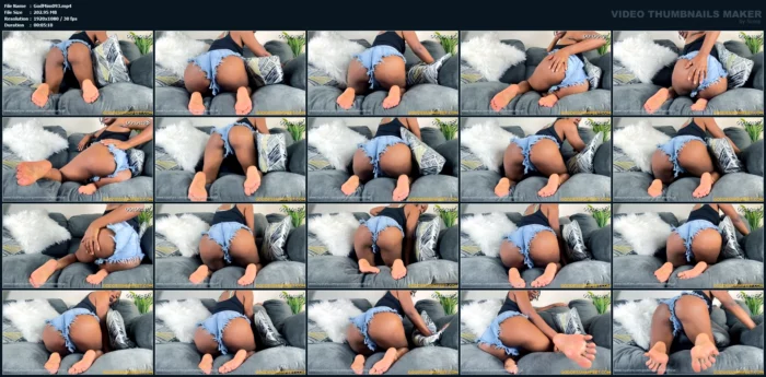 Ebony Ass & Soles Humiliation Tease - GODDESS MIMI FEET - MP4