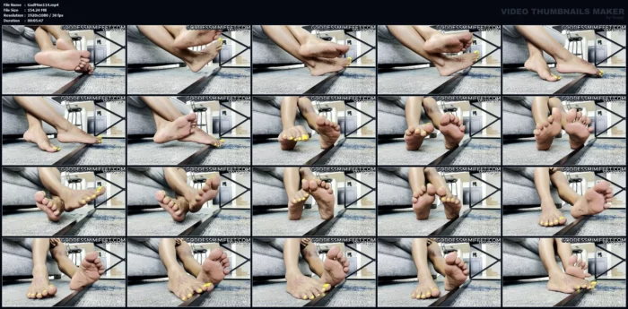 Feet Play Under The Table - GODDESS MIMI FEET - MP4