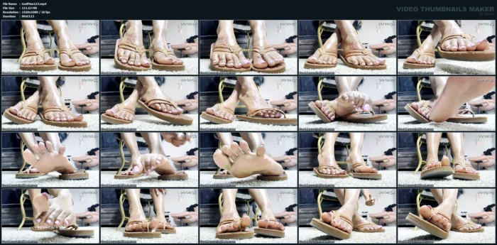 Flip Flop Humiliation Video - GODDESS MIMI FEET - MP4