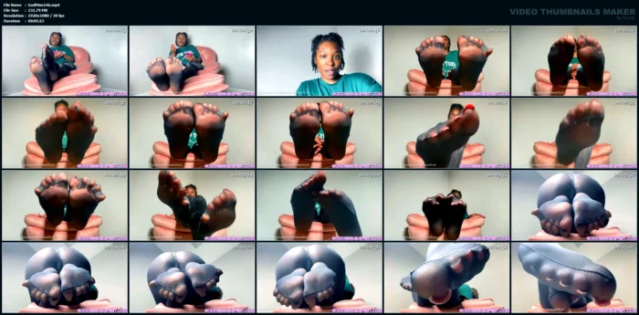 Giantess Nylon Foot Worship! - GODDESS MIMI FEET - MP4