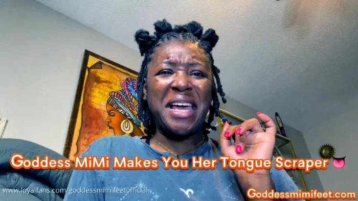 Goddess Mimi Makes You Her Tongue Scraper! - GODDESS MIMI FEET - MP4