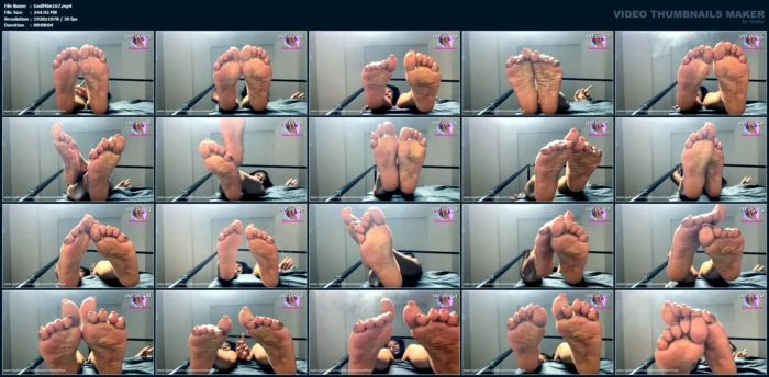 Human Ashtray Under My Feet - GODDESS MIMI FEET - MP4
