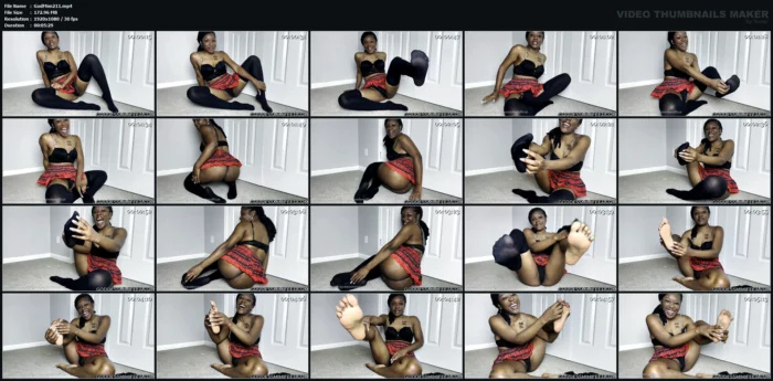 Naughty School Mate Self Tickle Punishment - GODDESS MIMI FEET - MP4