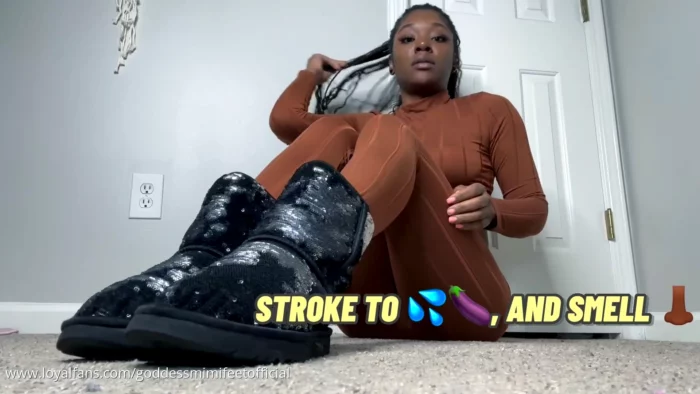Stroke To And Sniff My Stinky Ugg Boot Feet - GODDESS MIMI FEET - MP4