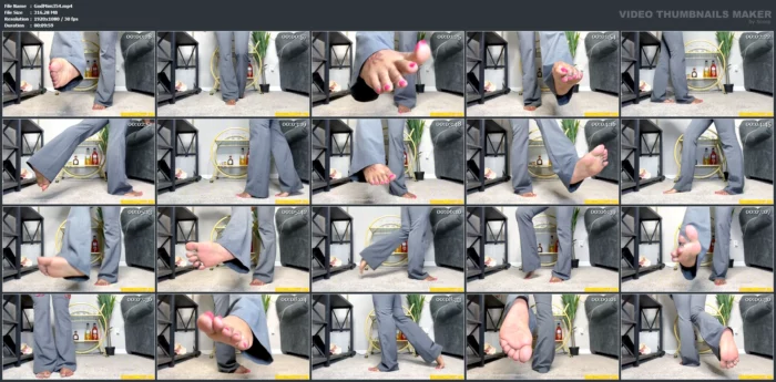 Toe And Foot Tease - GODDESS MIMI FEET - MP4