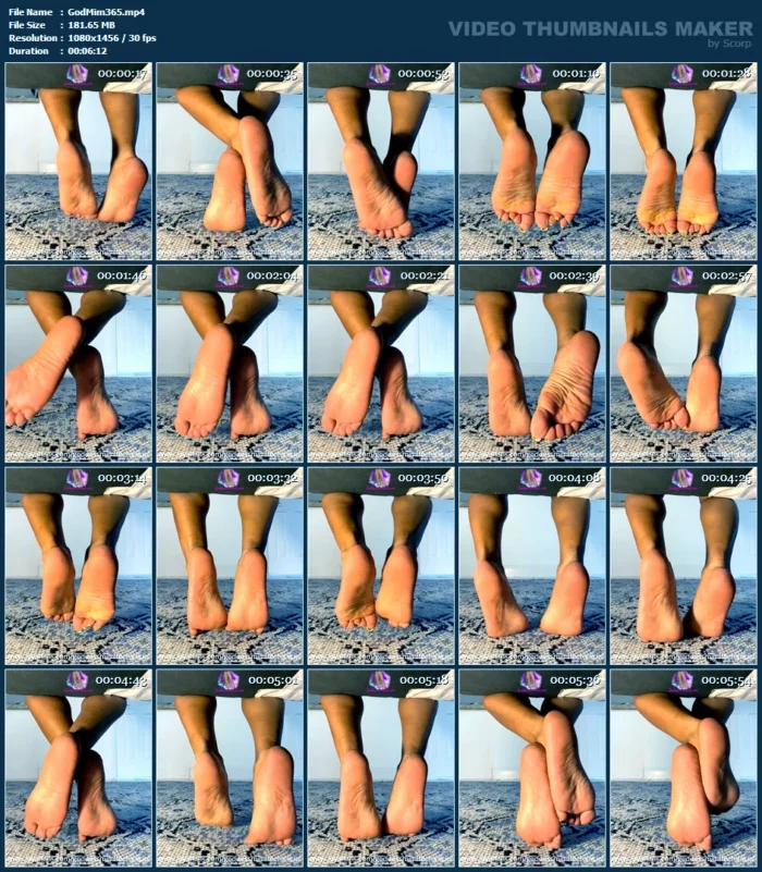 Up Close Sole Tease - GODDESS MIMI FEET - MP4