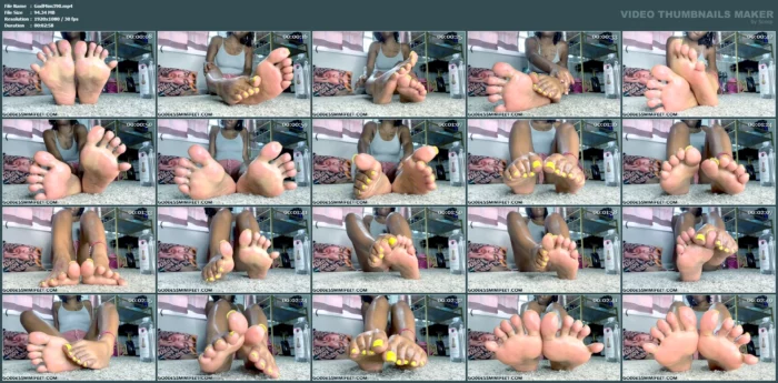 Yellow Toes & Soft Soles Feet Play - GODDESS MIMI FEET - MP4