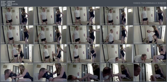 Ballbusting Slave Andy - GODDESS MOXIE - MP4