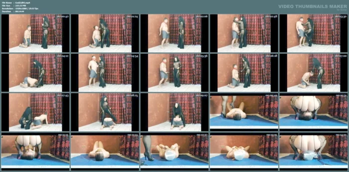 Ballbusting And Scat With Bag On Head - GODDESS ZALEYA SCAT - MP4