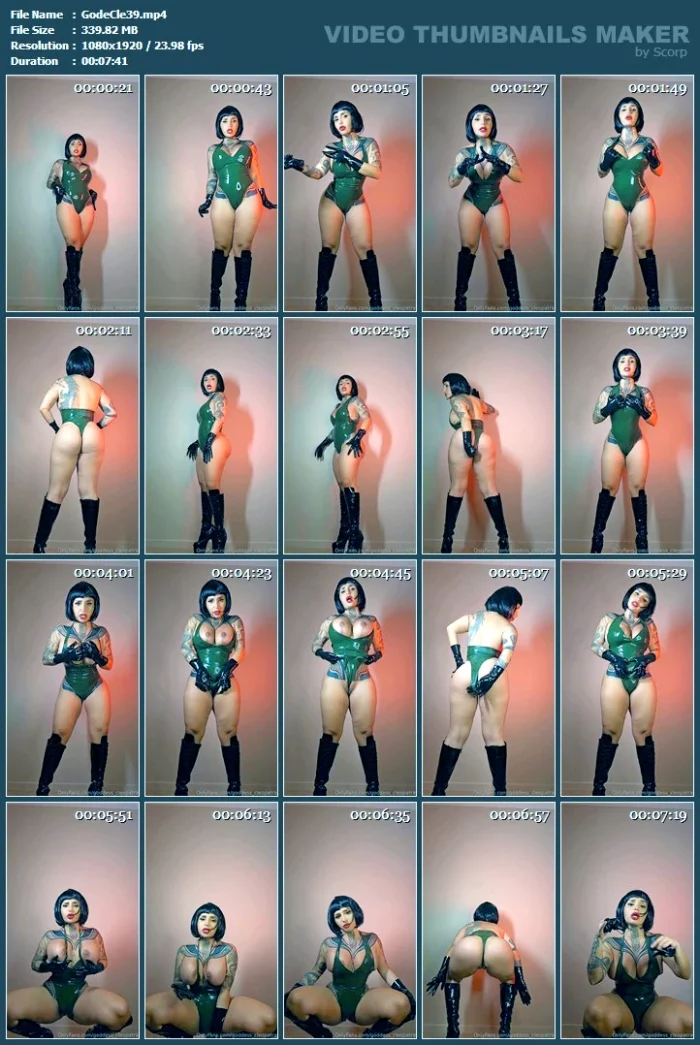Tight Sexy Latex, Long High Boots And My Gorgeous Body Is All You Need To Cum - GODDESS CLEO - MP4