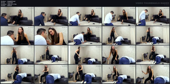 Hard Punches Are His Punishment! - Mistress Anfisa - HOT SPANKING GIRLS / BOSS GIRLS PRODUCTIONS - MP4