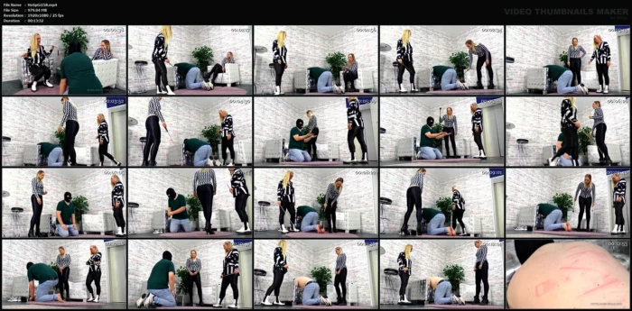 Painful Spankings For The New Slave - Queen Hanna And Mistress Jane - HOT SPANKING GIRLS / BOSS GIRLS PRODUCTIONS - MP4