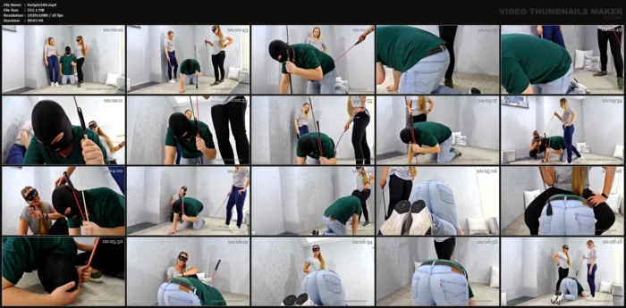 Queen Hanna And Lady Nora Beat The Slave - HOT SPANKING GIRLS / BOSS GIRLS PRODUCTIONS - MP4