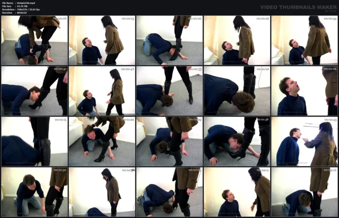 Sina Gives Useless Guy A Caning - HOT SPANKING GIRLS / BOSS GIRLS PRODUCTIONS - MP4