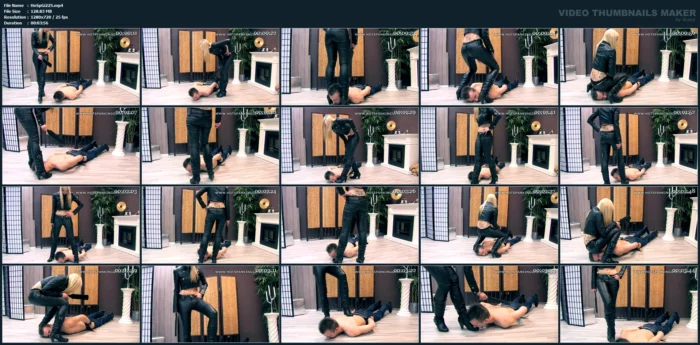 Strict Leather Girl Denise Shows Him How It's Done! - HOT SPANKING GIRLS / BOSS GIRLS PRODUCTIONS - MP4
